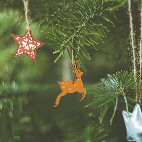 50pcs Unfinished Wood Slice Christmas Ornaments E2937