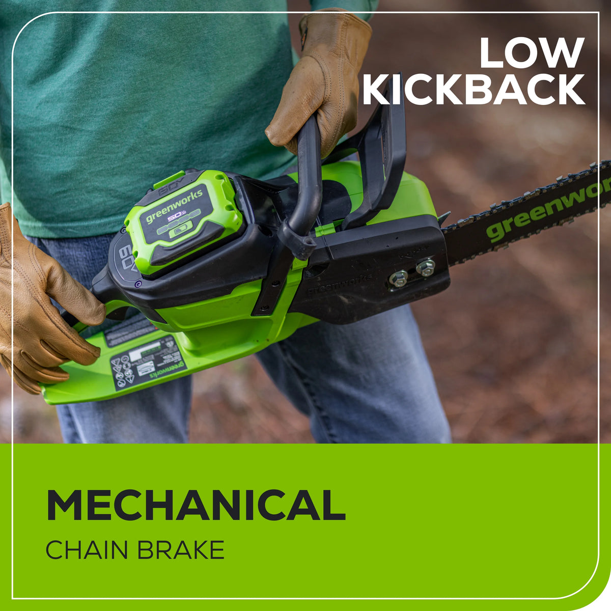 60V 2.0kW Brushless Chainsaw with 4.0 Ah Battery & Charger U5979