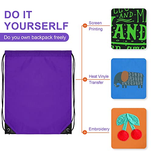 100 Pieces Polyester Drawstring Bags J249993