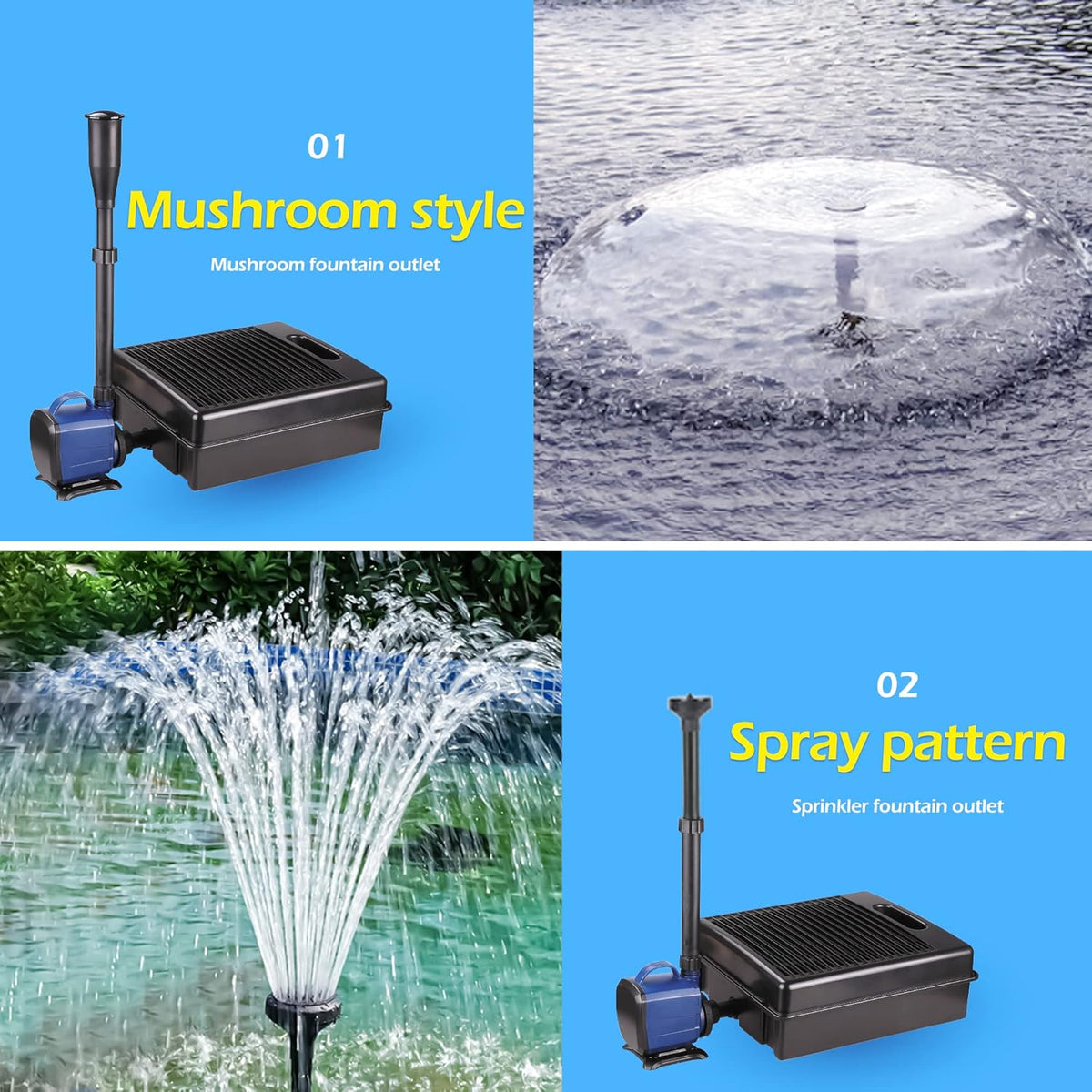 Submersible Pond Filter Pump Fountain Kit 792GPH J496945