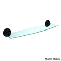 24 inch Glass Shelf Matte Black K673005