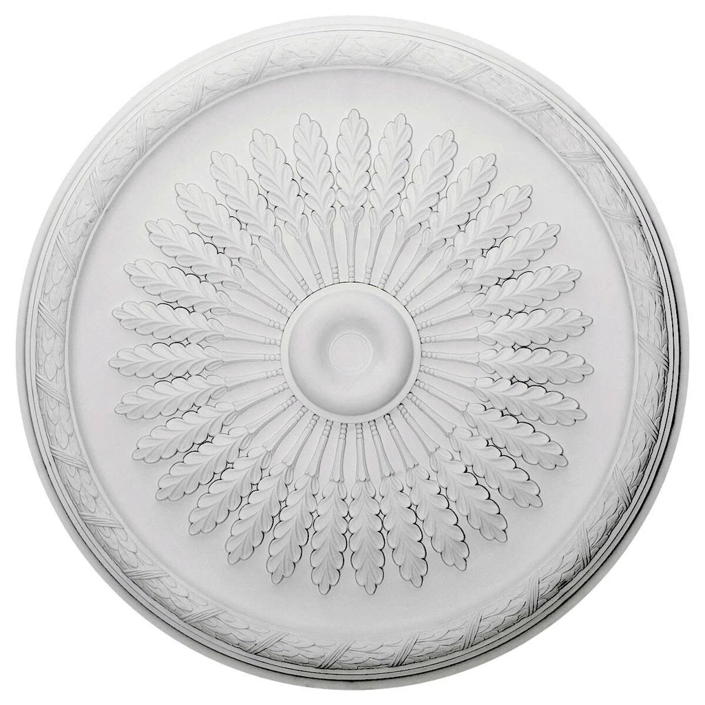 36x22OD x 1 1/2x22P Juniper Ceiling Medallion, Hand-Painted Polished Copper O4518