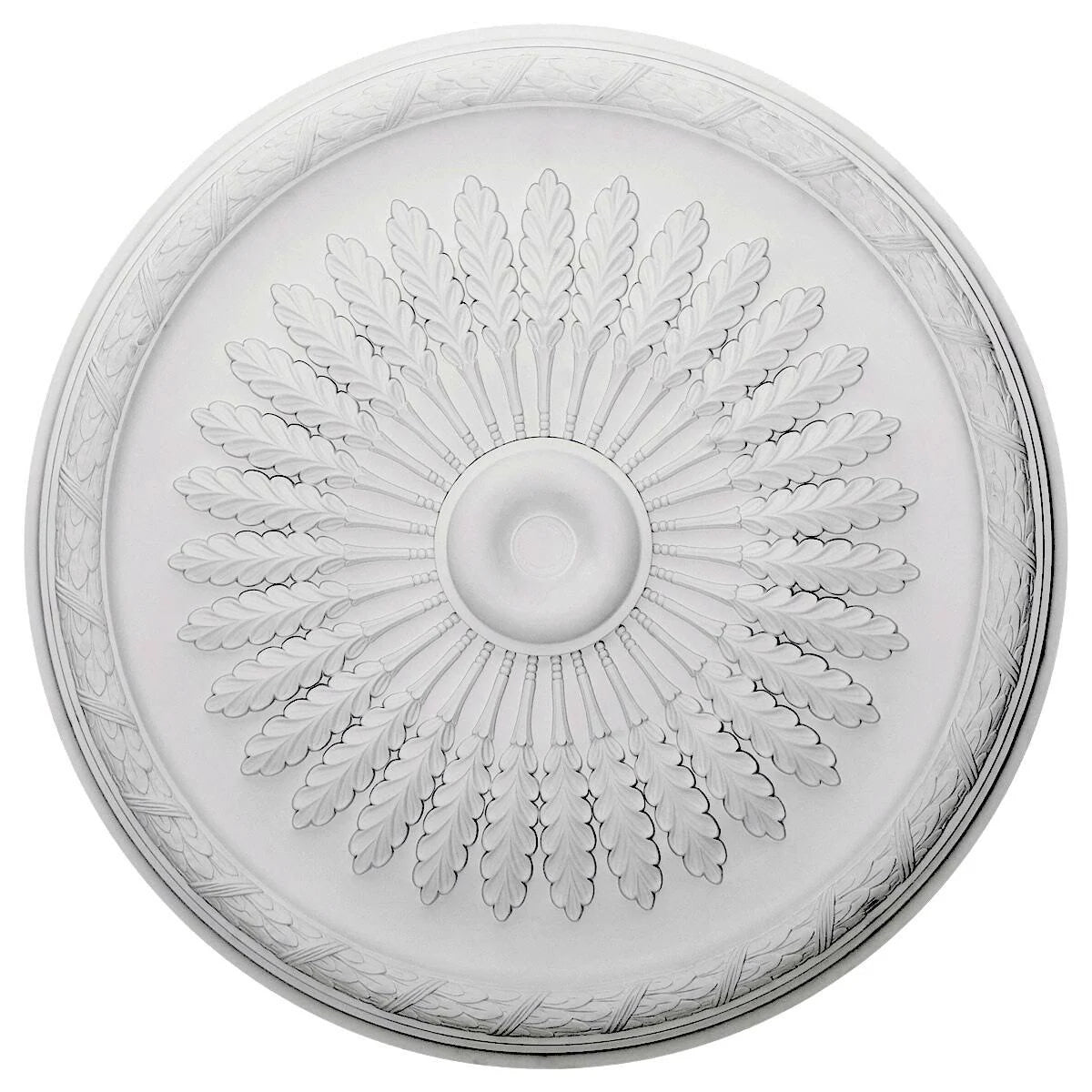 36x22OD x 1 1/2x22P Juniper Ceiling Medallion, Hand-Painted Polished Copper O4518