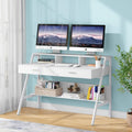 47 Inch Computer Desk with 2 Drawers and Hutch Shelf U46062