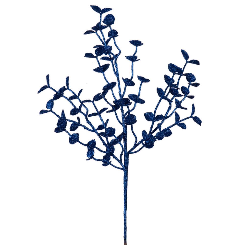 22x22 Blue Glitter Eucalyptus Spray I444982