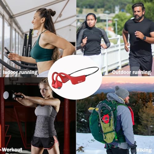 IP67 Waterproof Wireless Bluetooth 5.2 Bone Conduction Headphones with Dual Noise-Canceling Mics O865093