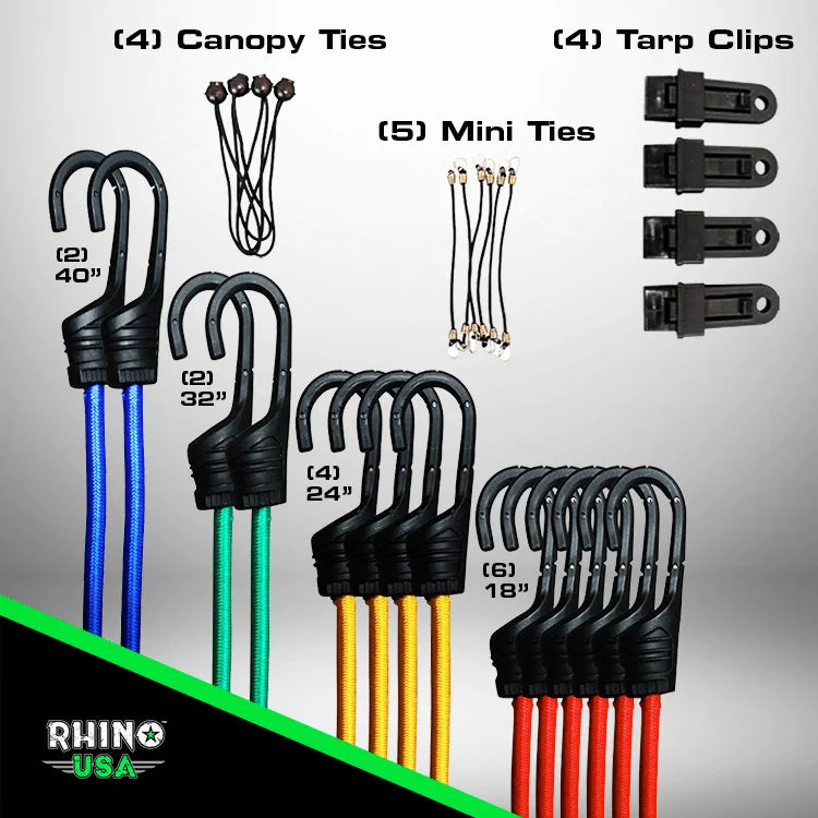 28 Piece Bungee Cord Set V698