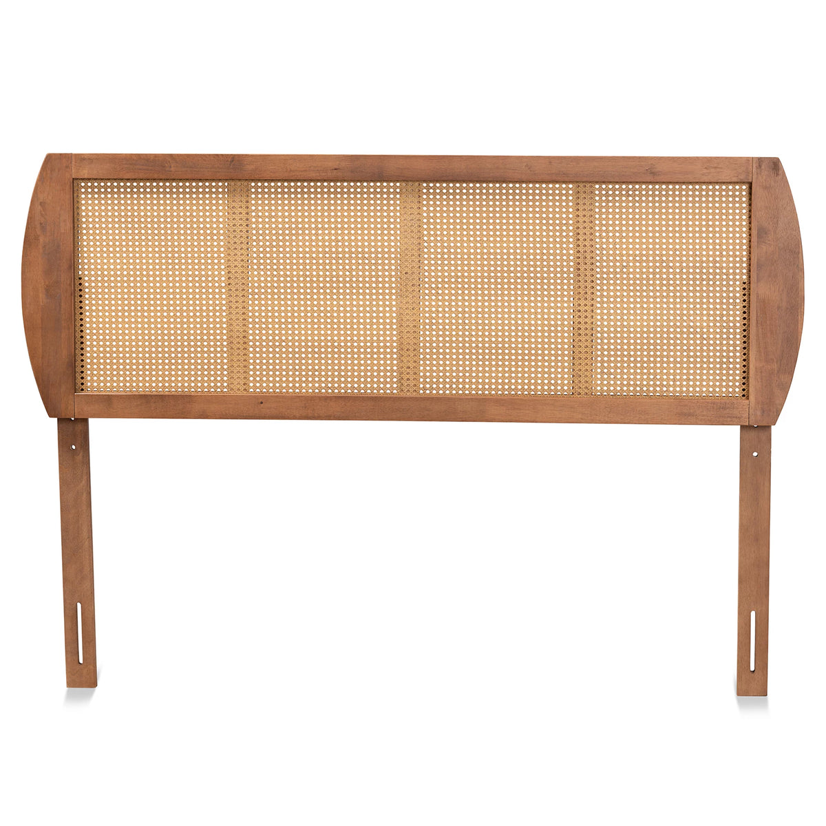Ash Walnut Full Wood Rattan Headboard H859112
