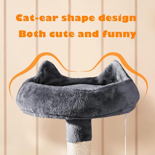 Dark Gray Cat Tree with Platform, Hammock, Scratching Posts V750