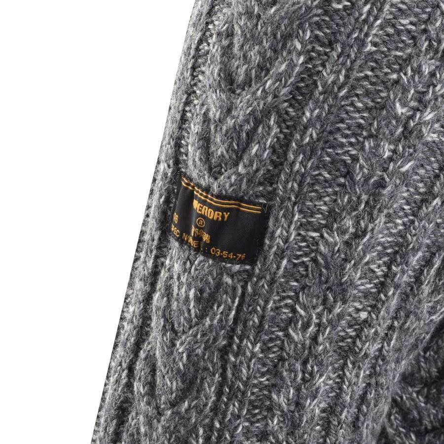 Grey Cable Knit Crew Neck Jumper G814