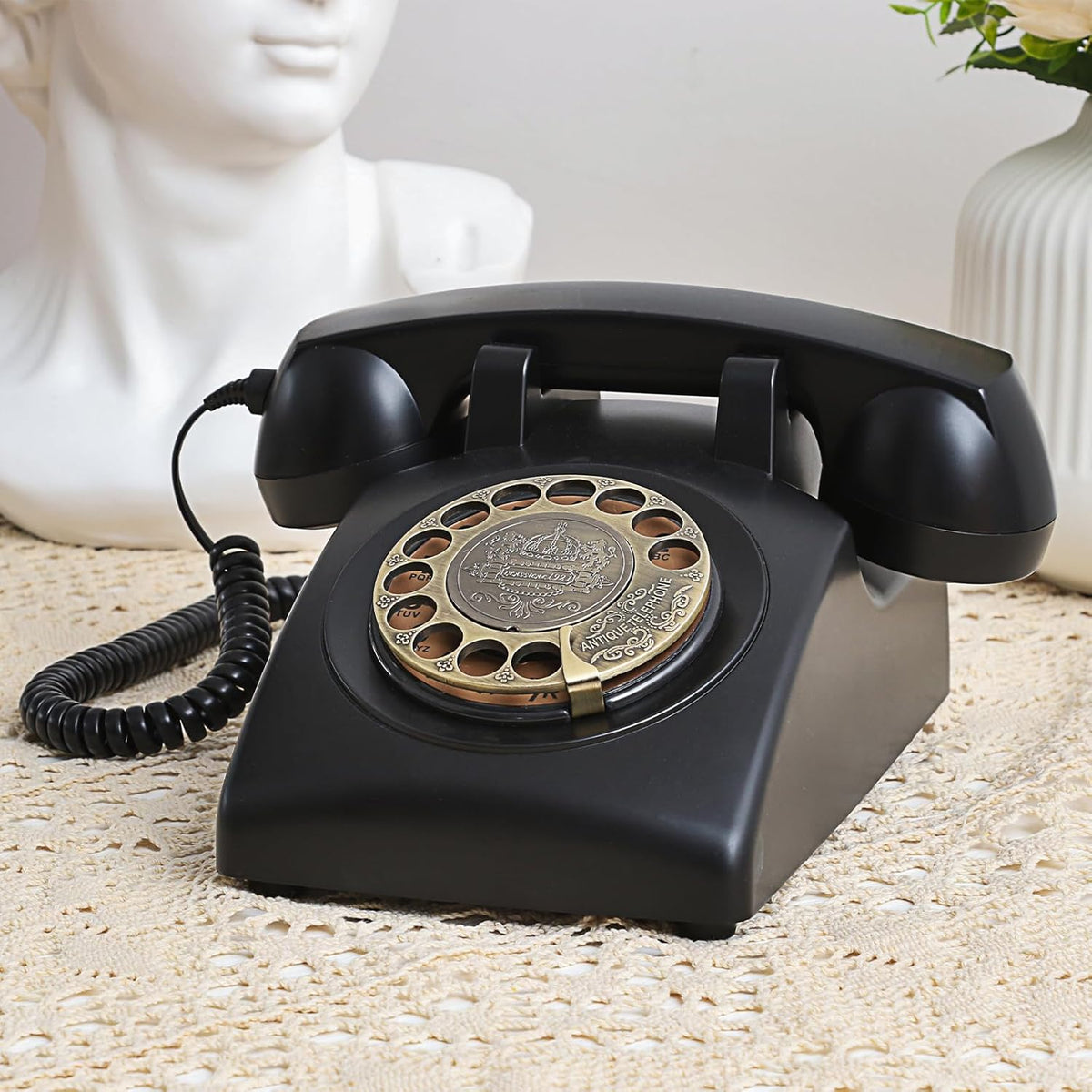 Retro Rotary Landline Phones with Mechanical Ringer Vintage Corded Phones E921