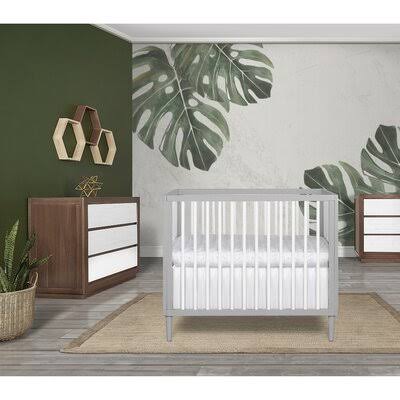 4-in-1 Mini Convertible Crib Pebble Gray N2784