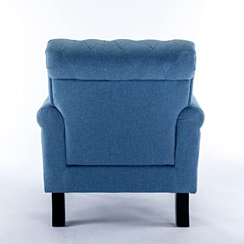 Chenille Fabric Accent Chair with Footrest Y1402