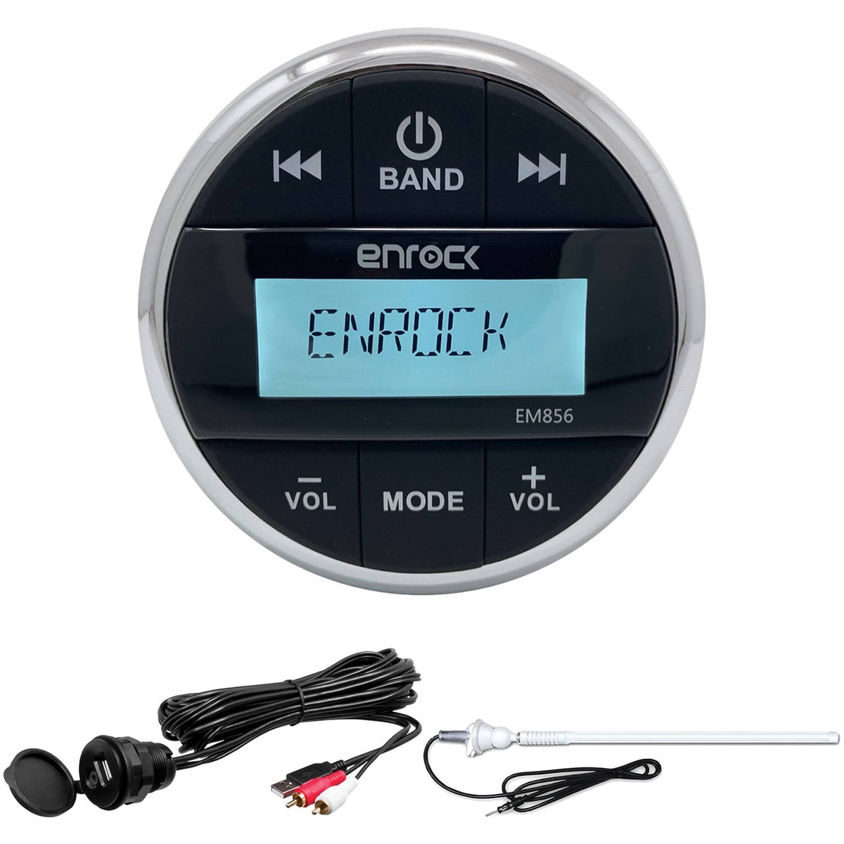 Marine Grade Bluetooth Receiver with USB and Auxiliary Interface X334360