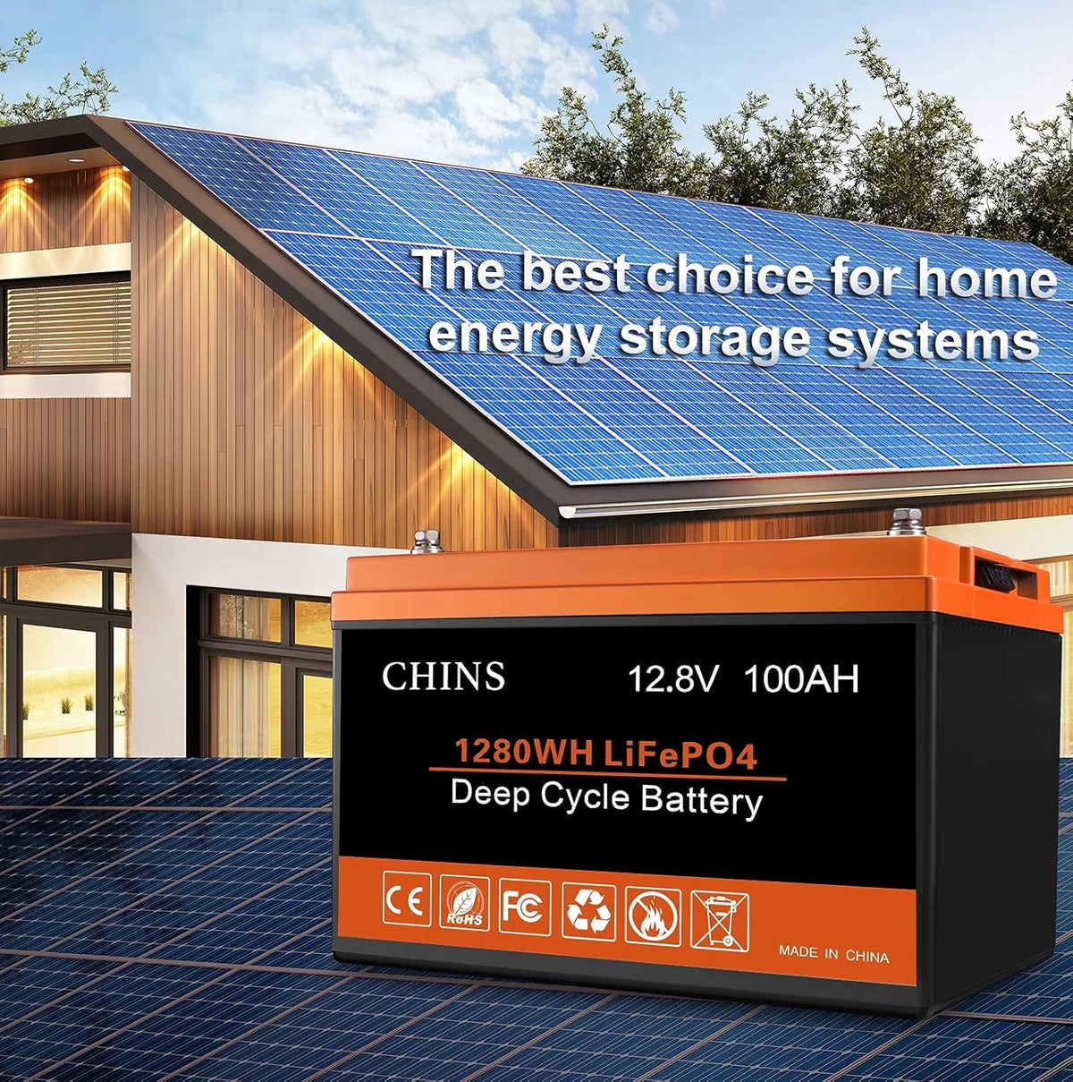 12V 100AH LiFePO4 Lithium Battery with Built-in BMS S3208