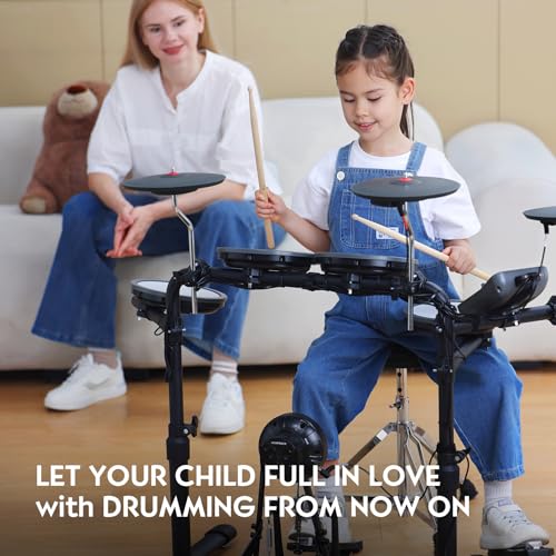 Electric Drum Set with Mesh Drum Pads O616095