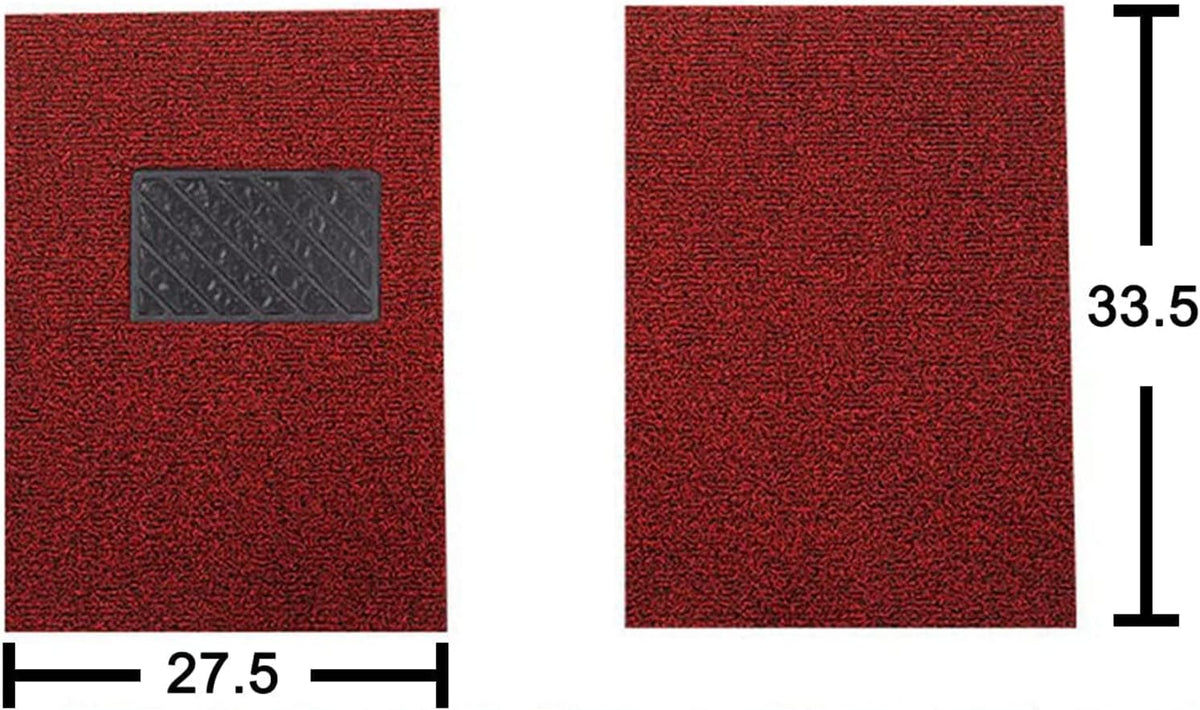 Black Red 2 Piece Rubber Car Floor Mats R854