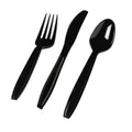 Black Disposable Plastic Cutlery Set W39261