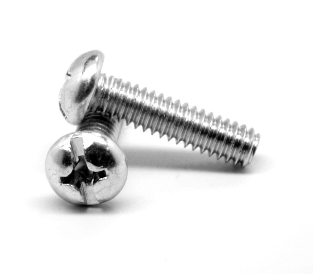 12-24 x 3/8 Coarse Thread Machine Screw Combo Pan Head Low Carbon Steel Zinc Plated D771