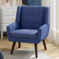 Beige Button-Tufted Upholstered Accent Chair Q504397
