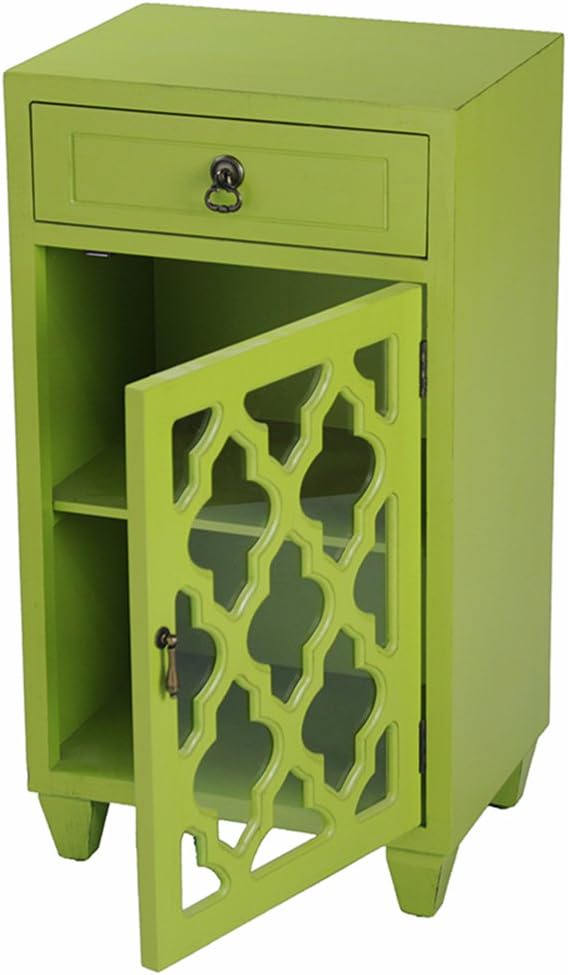 Aqua Distressed Single Drawer Storage Cabinet I2540
