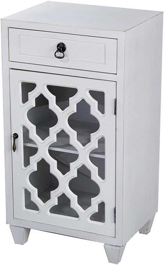 Aqua Distressed Single Drawer Storage Cabinet I2540