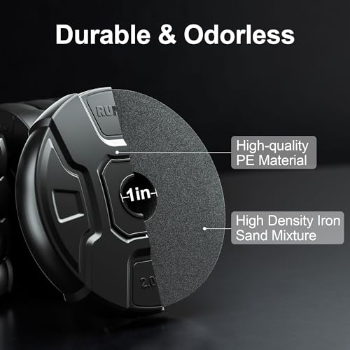 Heavy Adjustable Dumbbell Barbell Set, Metal Dumbbell Grip and Barbell Bar, 1" Center Hole Weight Plate B3427