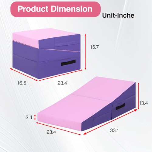 48"x24" Folding Incline Cheese Wedge Gymnastics Mat B7173