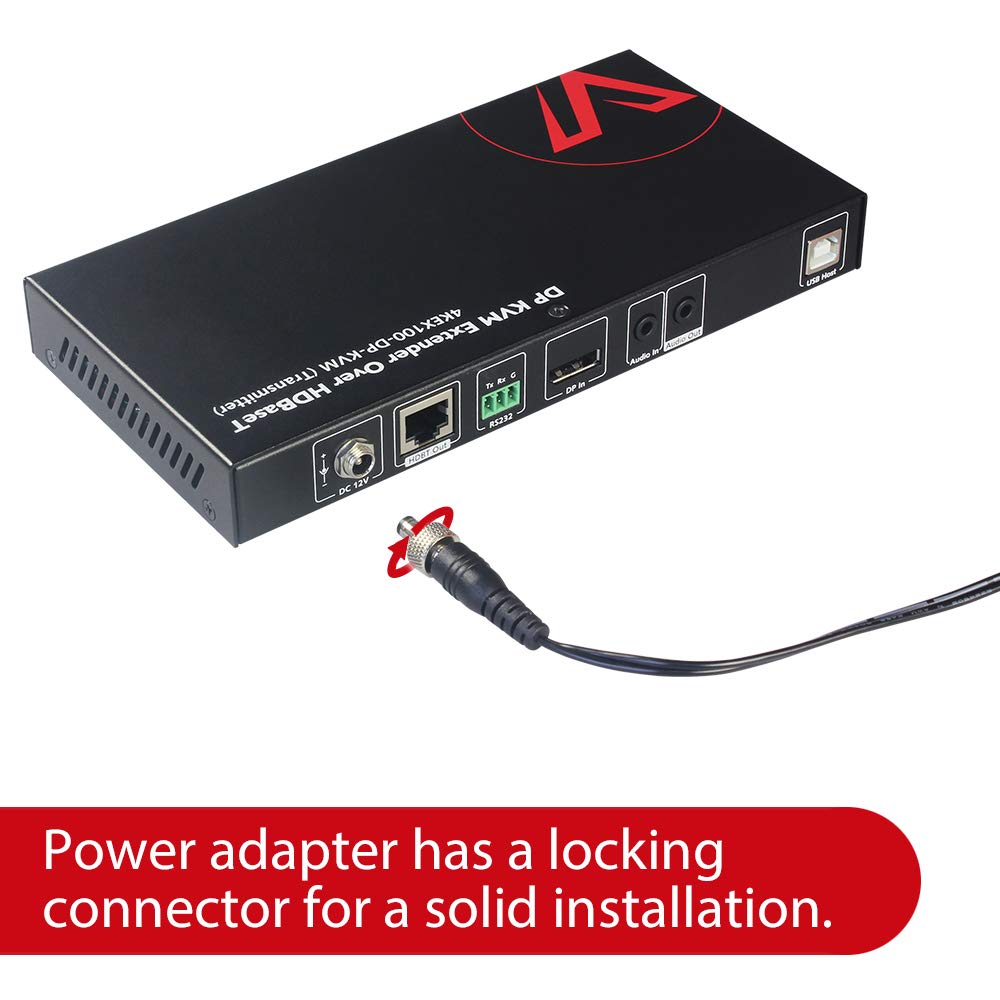 HDMI USB Extender KVM, 100m 330ft, 4K 60Hz, Over Cat5e/6a, 4 Ports USB2.0, RS232, POE F388