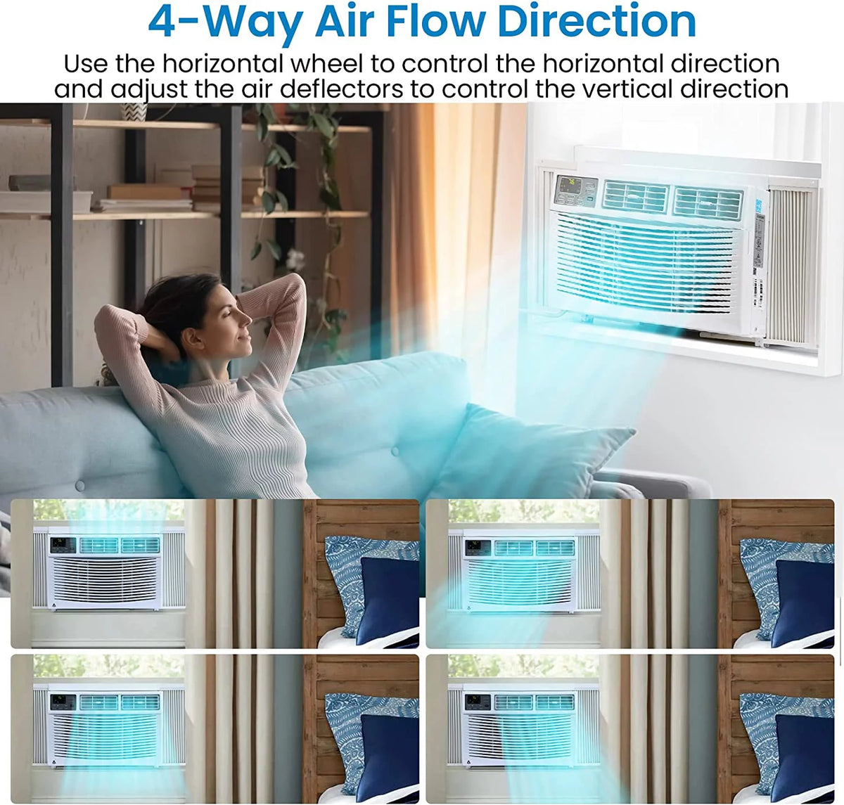 8000 BTU White Turbo Fast Cooling Air Conditioner with Remote App Control A701