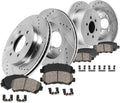 Front 308mm + Rear 312mm 6 Lug Rotors + Ceramic Pads + Clips J48182