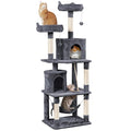 Dark Gray Cat Tree with Platform, Hammock, Scratching Posts V750