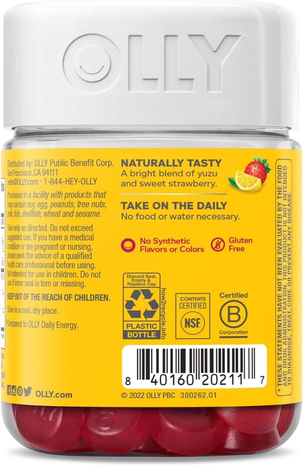 Caffeine Free Vitamin B12 CoQ10 Gummy Supplement, 60 Count C386