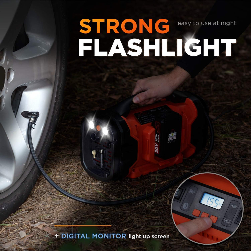 Heavy Duty Portable Tire Inflator with Pressure Gauge U407