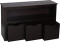 White Toy Box Organizer Storage Chest with Wheels T995053