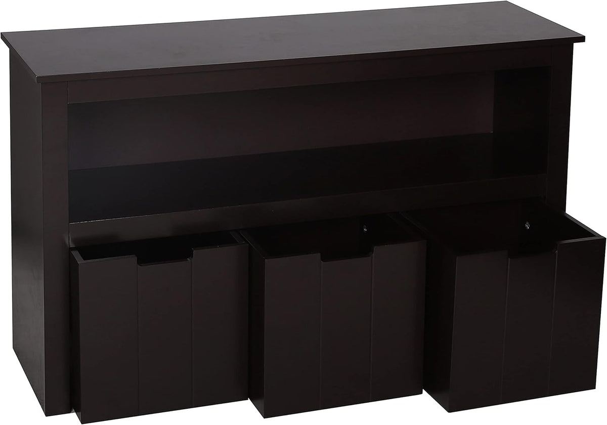 White Toy Box Organizer Storage Chest with Wheels T995053