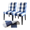 100% Cotton Buffalo Check Beige Slipcover Set of 2 M27341