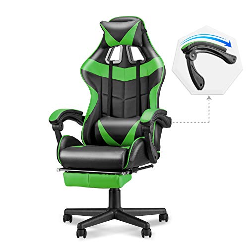 Pink Gaming Chair with Footrest N170946