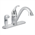 Chrome Single-Handle Kitchen Faucet with Side Spray F248