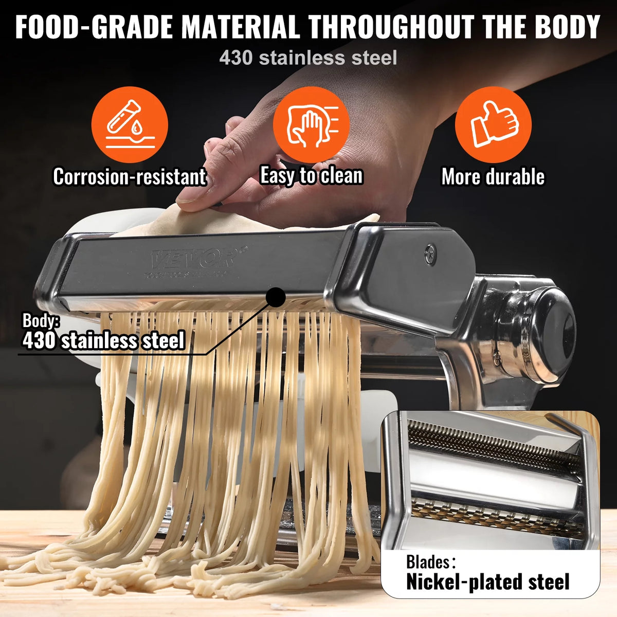Electric Stainless Steel Pasta Maker Machine C4141