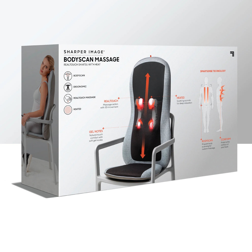 Shiatsu Chair Pad Seat Cushion Massager with 4 Gel Nodes T602