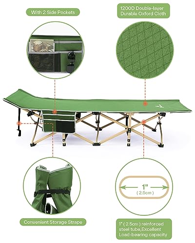 Camping Cot with Mattress Heavy Duty Folding Portable Bed S428