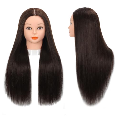 Mannequin Head with 80% Human Hair Straight 26"-28" N238