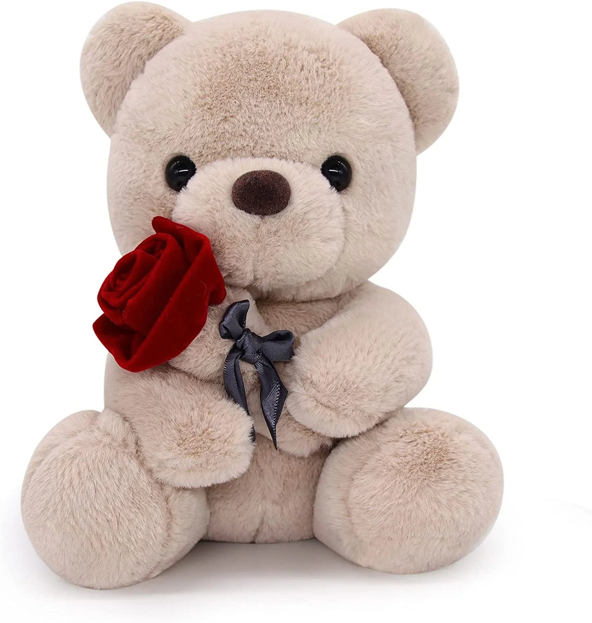 10 Inch Teddy Bear Plush Stuffed Animal with Rose U635