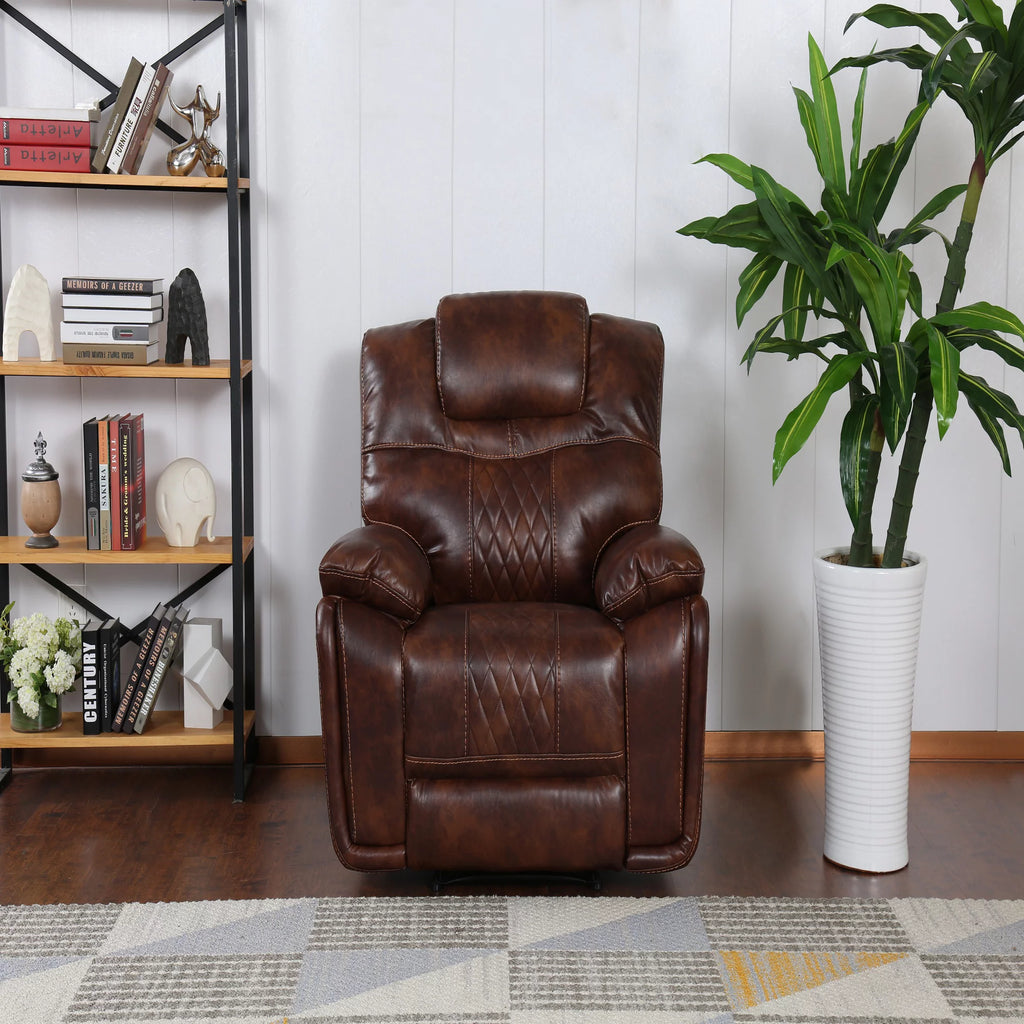 Rich Brown Power Recliner Q621849