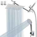 Chrome 8" Rain Shower Head with Handheld Spray and Holder, 1.5M Hose, Pack of 2 E5425