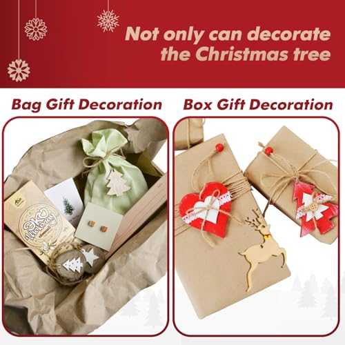 50pcs Unfinished Wood Slice Christmas Ornaments E2937
