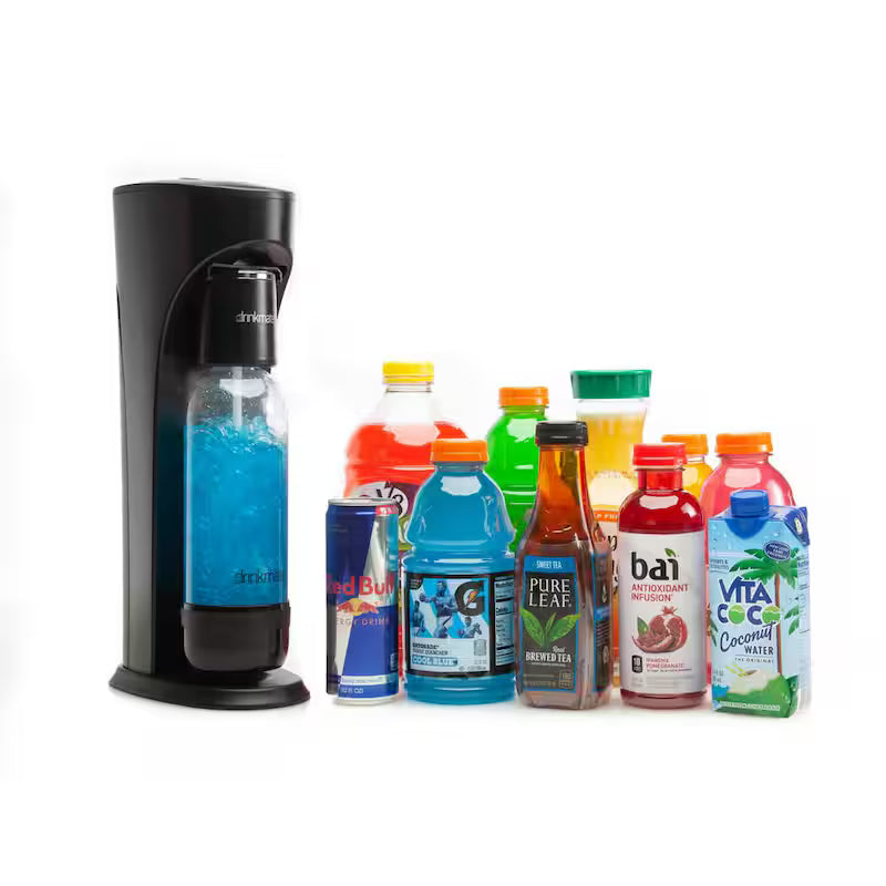 Matte Black Sparkling Water and Soda Maker Machine W9512