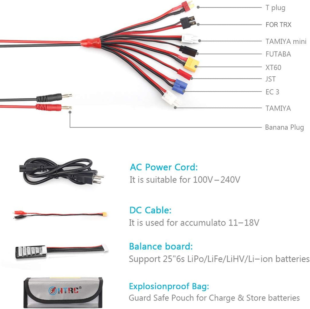 150W 10A 1-6S AC/DC Balance Charger Discharger H838