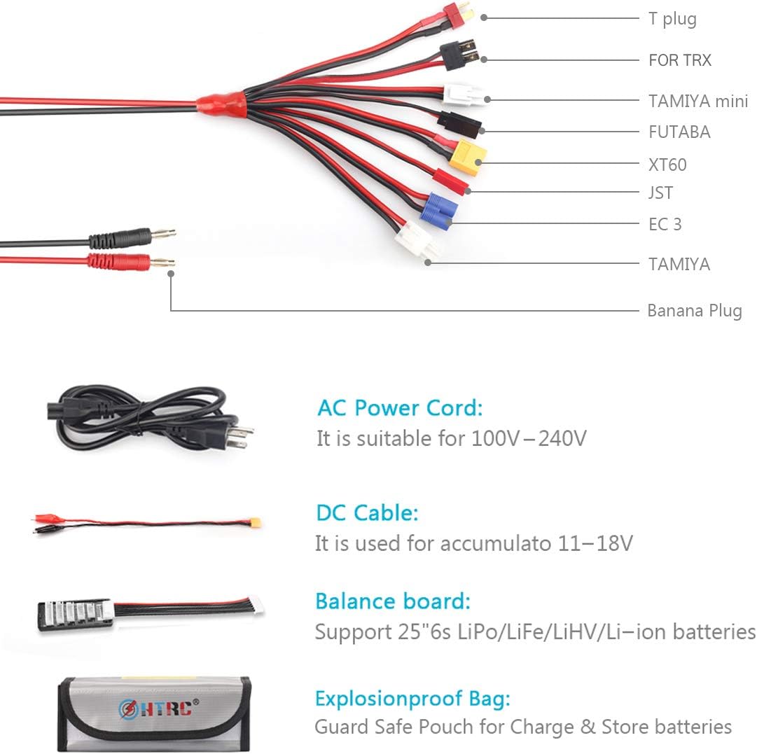 150W 10A 1-6S AC/DC Balance Charger Discharger H838